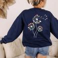 Dandelion Art Shirt For Artist Or Art Teacher Creative Art Women's Sweatshirt Back Print Navy Dandelion Art Shirt For Artist Or Art Teacher Creative Art Women's Sweatshirt Back Print Navy