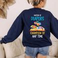 Daycare Provider Master Of Diapers Childcare Teacher Women's Sweatshirt Back Print Navy Daycare Provider Master Of Diapers Childcare Teacher Women's Sweatshirt Back Print Navy