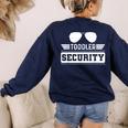 Daycare Provider Toddler Security Childcare Worker Teacher For Men Women Kids Women's Sweatshirt Back Print Navy