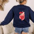 Digestive System Anatomy Anatomical Biology Teacher Men Women Women's Sweatshirt Back Print Navy Digestive System Anatomy Anatomical Biology Teacher Men Women Women's Sweatshirt Back Print Navy