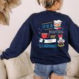 Disney Minnie Mouse Beautiful Day For Learning Teacher's Day Women's Sweatshirt Back Print Navy