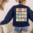Dual Language Crew Bilingual Spanish Teacher Back To School For Men Women Women's Sweatshirt Back Print Navy Dual Language Crew Bilingual Spanish Teacher Back To School For Men Women Women's Sweatshirt Back Print Navy