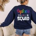 Dyslexia Awareness Month Dyslexia Teacher Therapist Women's Sweatshirt Back Print Navy Dyslexia Awareness Month Dyslexia Teacher Therapist Women's Sweatshirt Back Print Navy