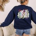 Eagles Teacher School Sports Fan Team Spirit Women's Sweatshirt Back Print Navy Eagles Teacher School Sports Fan Team Spirit Women's Sweatshirt Back Print Navy