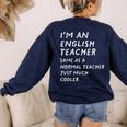 English Teacher Definition Women's Sweatshirt Back Print Navy