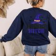 ESL Teacher Witch Halloween Matching Group Costume Women's Sweatshirt Back Print Navy ESL Teacher Witch Halloween Matching Group Costume Women's Sweatshirt Back Print Navy