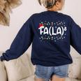 FA LA8 Christmas Santa Fa La Math Teacher Men Women Women's Sweatshirt Back Print Navy