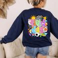 Field Day Fun Day Let The Games Begin Field Trip Teacher Kid Women's Sweatshirt Back Print Navy Field Day Fun Day Let The Games Begin Field Trip Teacher Kid Women's Sweatshirt Back Print Navy