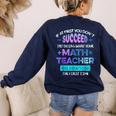 If At First You Don't Succeed Try Doing Your Math Teacher Women's Sweatshirt Back Print Navy