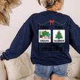 First Educate Then Celebrate Christmas Teacher Winter Break Women's Sweatshirt Back Print Navy First Educate Then Celebrate Christmas Teacher Winter Break Women's Sweatshirt Back Print Navy