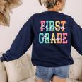 First Grade Dream Team Back To School 1st Grade Teacher Women's Sweatshirt Back Print Navy First Grade Dream Team Back To School 1st Grade Teacher Women's Sweatshirt Back Print Navy