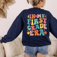 In My First Grade Era 1st Grade Teacher Back To School Women's Sweatshirt Back Print Navy In My First Grade Era 1st Grade Teacher Back To School Women's Sweatshirt Back Print Navy