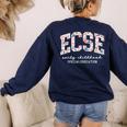 Floral ECSE Early Childhood Special Education SPED Teacher Women's Sweatshirt Back Print Navy Floral ECSE Early Childhood Special Education SPED Teacher Women's Sweatshirt Back Print Navy