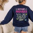 Full Heart Daycare Provider Nanny Au Pair Pre-K Teacher Women's Sweatshirt Back Print Navy Full Heart Daycare Provider Nanny Au Pair Pre-K Teacher Women's Sweatshirt Back Print Navy