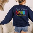 Your Future Is Bright Kindergarten Teacher Life Men Women Women's Sweatshirt Back Print Navy Your Future Is Bright Kindergarten Teacher Life Men Women Women's Sweatshirt Back Print Navy