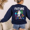 Future Teacher School Teacher Female Women's Sweatshirt Back Print Navy Future Teacher School Teacher Female Women's Sweatshirt Back Print Navy