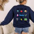 God Says Im Teacher Christian Back To School Religious Women's Sweatshirt Back Print Navy God Says Im Teacher Christian Back To School Religious Women's Sweatshirt Back Print Navy