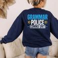 Grammar Police Comma Unit English Teacher Grammar Teacher For Men Women Women's Sweatshirt Back Print Navy Grammar Police Comma Unit English Teacher Grammar Teacher For Men Women Women's Sweatshirt Back Print Navy
