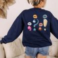 Grammar Teacher Punctuation For English Teacher Men Women Women's Sweatshirt Back Print Navy