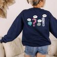 Grammar TeacherWait What Stop It I Agree Women's Sweatshirt Back Print Navy Grammar TeacherWait What Stop It I Agree Women's Sweatshirt Back Print Navy