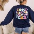 Groovy In My Behavior Specialist Era Behavior Teachers Women's Sweatshirt Back Print Navy Groovy In My Behavior Specialist Era Behavior Teachers Women's Sweatshirt Back Print Navy