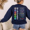 Growth Mindset Shirt Positive School Classroom Teacher Women's Sweatshirt Back Print Navy Growth Mindset Shirt Positive School Classroom Teacher Women's Sweatshirt Back Print Navy