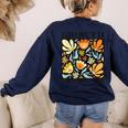 Growth Not Perfection Abstract Florals SPED Teacher Women's Sweatshirt Back Print Navy Growth Not Perfection Abstract Florals SPED Teacher Women's Sweatshirt Back Print Navy