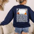 Halloween Teacher Composition Book Notebook Matching Group Women's Sweatshirt Back Print Navy Halloween Teacher Composition Book Notebook Matching Group Women's Sweatshirt Back Print Navy