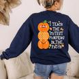 Halloween Teacher Shirt I Teach The Cutest Pumpkins In Patch Men Women Kids Women's Sweatshirt Back Print Navy Halloween Teacher Shirt I Teach The Cutest Pumpkins In Patch Men Women Kids Women's Sweatshirt Back Print Navy