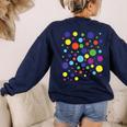 Happy Dot Day 2025 Polka Dot Boys Girls Kids Teacher Dot Day Women's Sweatshirt Back Print Navy Happy Dot Day 2025 Polka Dot Boys Girls Kids Teacher Dot Day Women's Sweatshirt Back Print Navy