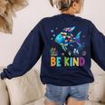 Happy First Day Of School Fish Rainbows Teacher Be Kind Women's Sweatshirt Back Print Navy Happy First Day Of School Fish Rainbows Teacher Be Kind Women's Sweatshirt Back Print Navy