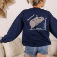 Hippotenuse Hippo Angle Function Hypotenuse Math Teacher Women's Sweatshirt Back Print Navy Hippotenuse Hippo Angle Function Hypotenuse Math Teacher Women's Sweatshirt Back Print Navy