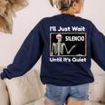 I'Ll Just Wait Until It's Quiet Spanish Teacher Halloween Men Women Kids Women's Sweatshirt Back Print Navy