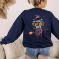 Im The Teacher Witch Halloween Matching Group Costume Women's Sweatshirt Back Print Navy