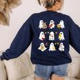 It's A Bootiful Day To Make Music Ghost Teacher Women's Sweatshirt Back Print Navy