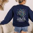 It's Fine I'm Fine Christmas Light Principal Teacher Xmas Men Women Women's Sweatshirt Back Print Navy It's Fine I'm Fine Christmas Light Principal Teacher Xmas Men Women Women's Sweatshirt Back Print Navy