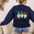 It's Fine We'Re Fine Gnome Pre-K Teacher Christmas Light For Men Women Women's Sweatshirt Back Print Navy It's Fine We'Re Fine Gnome Pre-K Teacher Christmas Light For Men Women Women's Sweatshirt Back Print Navy