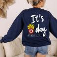 It's Fry Day Teacher Life Women's Sweatshirt Back Print Navy It's Fry Day Teacher Life Women's Sweatshirt Back Print Navy