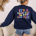 Its A Good Day To Run And Play PE Teacher Must Have Women's Sweatshirt Back Print Navy