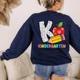 K Is For Kindergarten Teacher Pencil Apple Back To School Women's Sweatshirt Back Print Navy K Is For Kindergarten Teacher Pencil Apple Back To School Women's Sweatshirt Back Print Navy