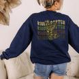 Kindergarten Camo Camouflage Boy Teacher Back To School Women's Sweatshirt Back Print Navy Kindergarten Camo Camouflage Boy Teacher Back To School Women's Sweatshirt Back Print Navy