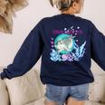 Kindergarten Teacher Dolphin Ocean Life Teaching Team Spirit Women's Sweatshirt Back Print Navy Kindergarten Teacher Dolphin Ocean Life Teaching Team Spirit Women's Sweatshirt Back Print Navy