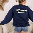 Kindergarten TEAM School Teacher Kinder Baseball-Style Shirt Women's Sweatshirt Back Print Navy