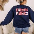 Kindness Matters Anti Bullying Shirts Teacher Child Women's Sweatshirt Back Print Navy Kindness Matters Anti Bullying Shirts Teacher Child Women's Sweatshirt Back Print Navy