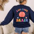 Kiss Your Brain Sped Teacher Appreciation Back To School Kid Women's Sweatshirt Back Print Navy Kiss Your Brain Sped Teacher Appreciation Back To School Kid Women's Sweatshirt Back Print Navy