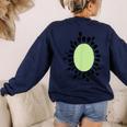 Kiwi Easy Costume Halloween Fruit Lover School Teacher Fun Women's Sweatshirt Back Print Navy Kiwi Easy Costume Halloween Fruit Lover School Teacher Fun Women's Sweatshirt Back Print Navy