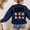 Labrador Retriever Science Labs Dog Lover Teacher Women's Sweatshirt Back Print Navy