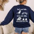 Let's Eat Kids Fun Dinosaurs Grammar Teacher Women's Sweatshirt Back Print Navy Let's Eat Kids Fun Dinosaurs Grammar Teacher Women's Sweatshirt Back Print Navy