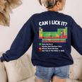Can I Lick It Periodic Table Shirt Science Chemistry Teacher Women's Sweatshirt Back Print Navy Can I Lick It Periodic Table Shirt Science Chemistry Teacher Women's Sweatshirt Back Print Navy