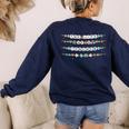 The Life Of A Teacher Friendship Bracelets Elementary School Women's Sweatshirt Back Print Navy